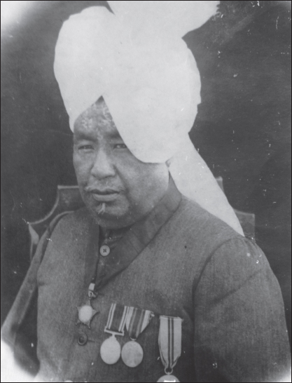 Raja Dumbrasingh, the eldest brother of Maharaja Churachand. Photo courtesy of Manipur State Museum. 