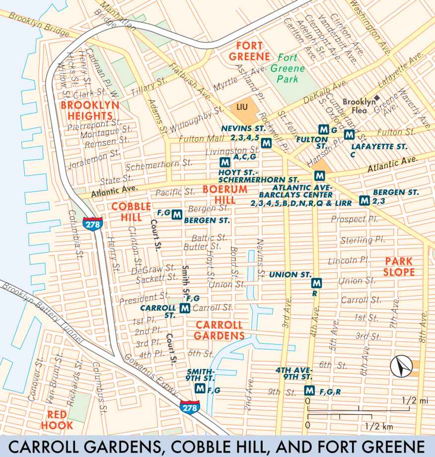 Carroll Gardens, Cobble Hill, and Fort Greene