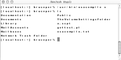 Using the osacompile command to compile a text file into a script