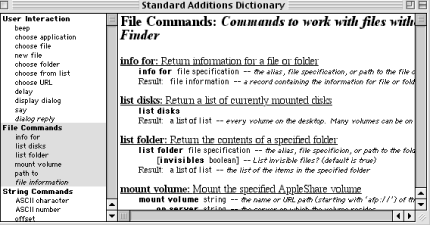 Standard Addition’s dictionary window