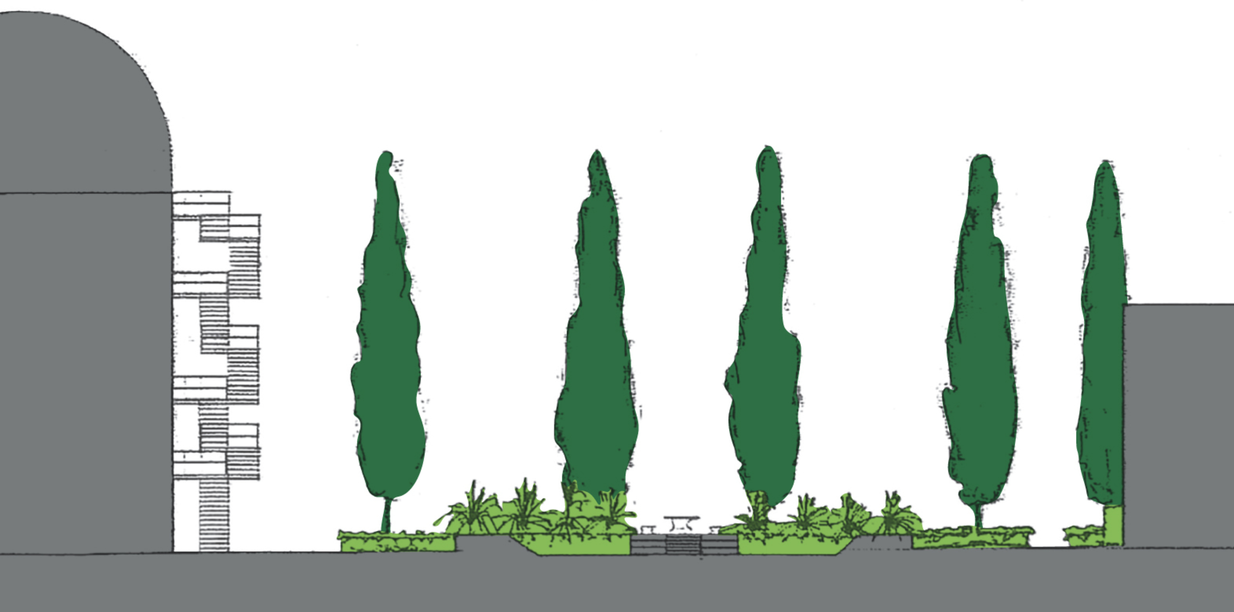 Original plans for the garden by Georgie Wolton, 1987