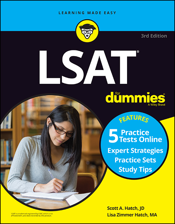 Cover: LSAT For Dummies with Online Practice, 3rd Edition by Lisa Zimmer Hatch, Scott A. Hatch