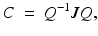 
$$\displaystyle{C\ =\ Q^{-1}JQ,}$$
