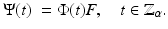 
$$\displaystyle{\Psi (t)\ = \Phi (t)F,\quad t \in \mathbb{Z}_{\alpha }.}$$

