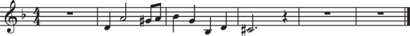 Schematic illustration of the musical notes for the instrument number two playing this melody.