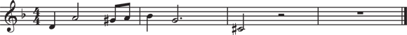 Schematic illustration of the musical notes for the first repeat truncated.