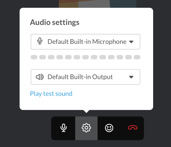 **Figure 76:** If your system default audio choices aren’t what you’d like to use, select your preferred options.