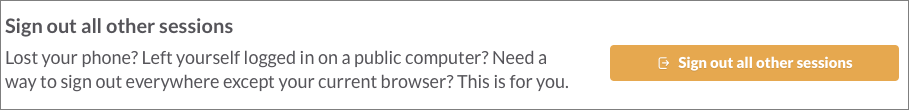 **Figure 21:** Click the button to ensure that no one has access to your Slack account for this team on any platform, browser, or device.