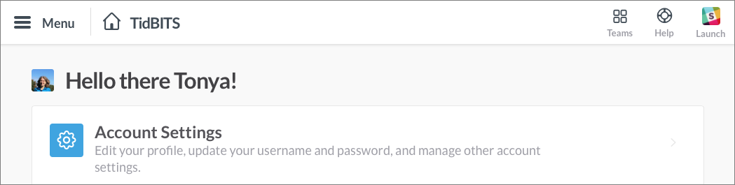 _**Figure 7:** Click the Home   button (if needed) to get to the Home page, and then click Account Settings._