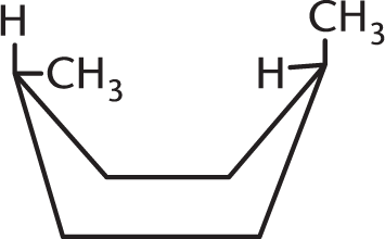 trans-1,3-dimethylcyclohexane in boat conformation