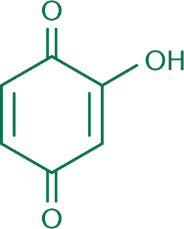 1,4-benzoquinone with a hydroxyl group on one carbon