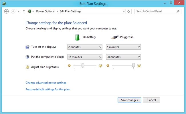 Configure power options to optimize power management for the computer.