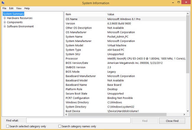 Advanced system information can help you troubleshoot system configuration problems.