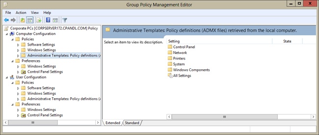 When you’re editing a GPO in the Group Policy Management Editor, you can view and manage policy settings and preferences.