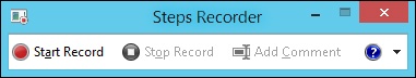 Begin recording to start tracking the steps leading to the issue to be diagnosed.