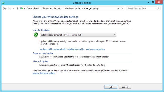 Configure Windows Update.