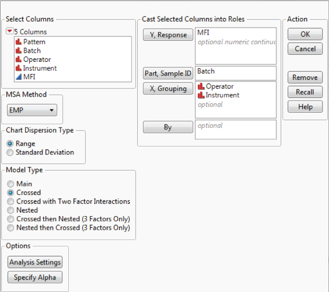 Snapshot showing the Launch Window for MFI MSA.