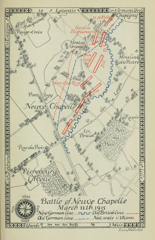 Battle of Neuve Chapelle. March 11th, 1915.