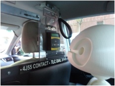 Jimmy in a New York City cab (photo: Brian David Johnson)