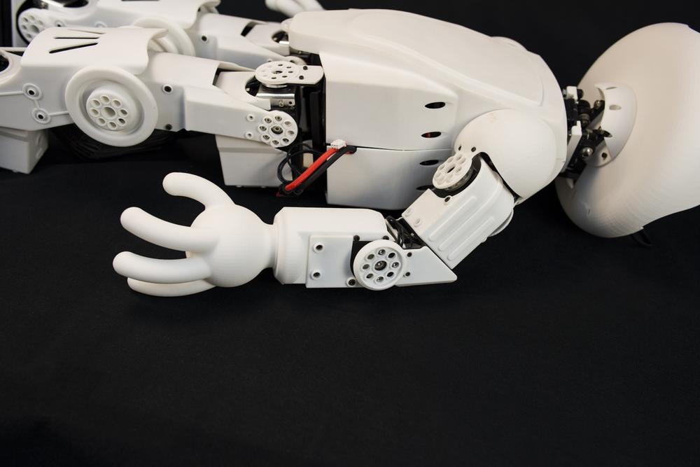 Detail of Jimmy 2.0’s arm and wrist (photo courtesy of Trossen Robotics, LLC)