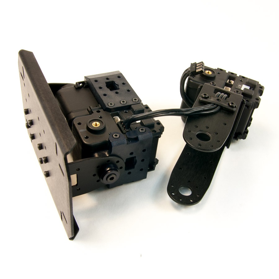 Long bracket connecting to the foot/angle servos from the Trossen Robotics Jimmy Kit (photo: Trossen Robotics, LLC)