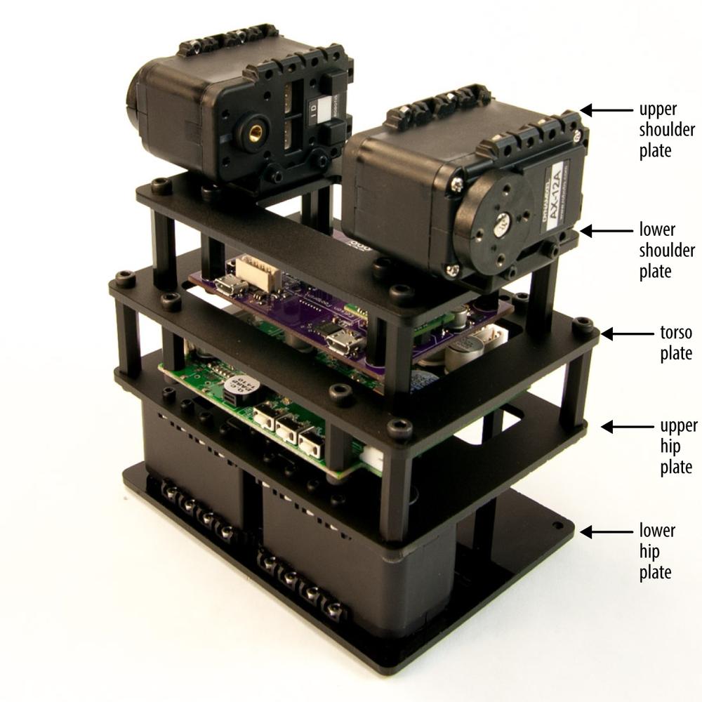 Completed torso from the Trossen Robotics Jimmy Kit (photo: Trossen Robotics, LLC)