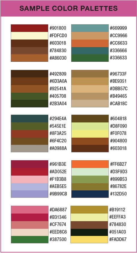 sample color palettes