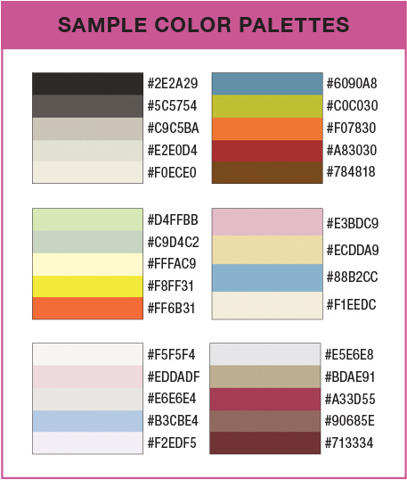 sample color palettes