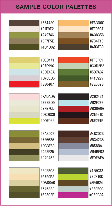 sample color palettes