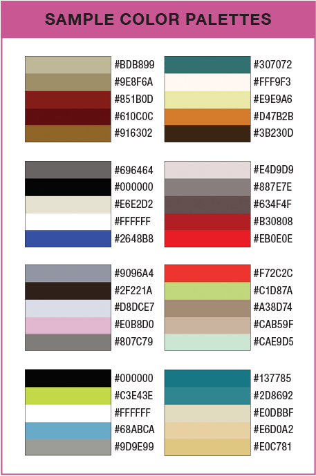 sample color palettes