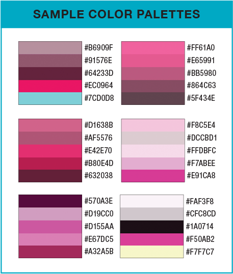 sample color palettes