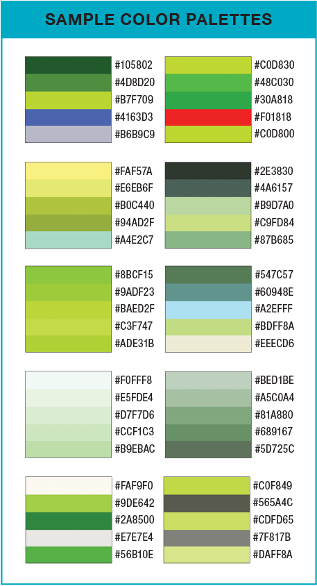 sample color palettes