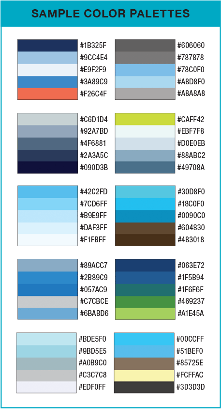 sample color palettes