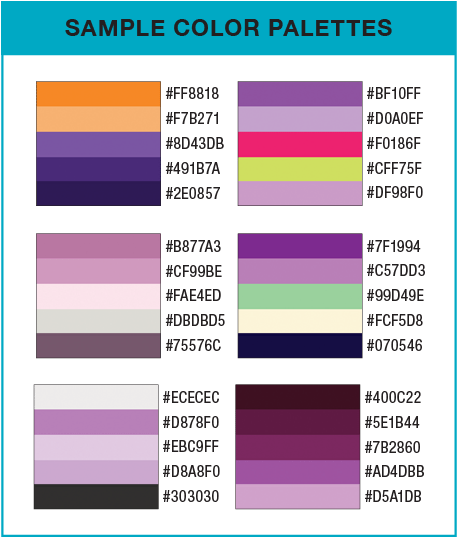 sample color palettes