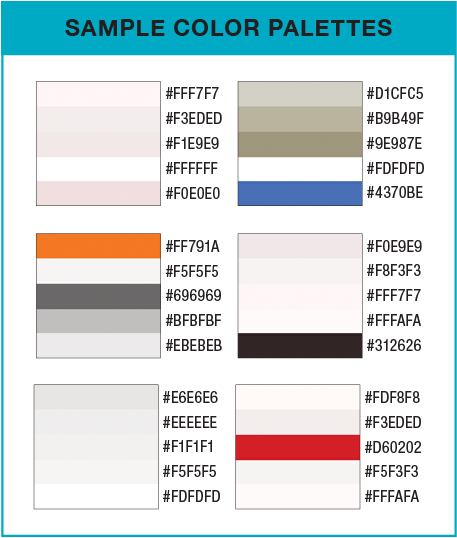 sample color palettes