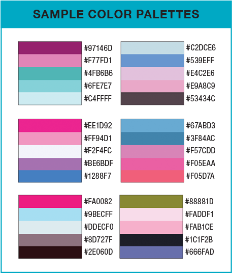 sample color palettes