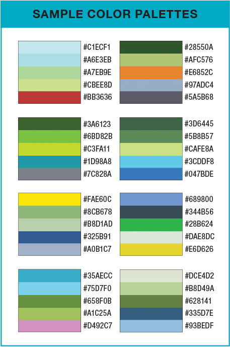 sample color palettes