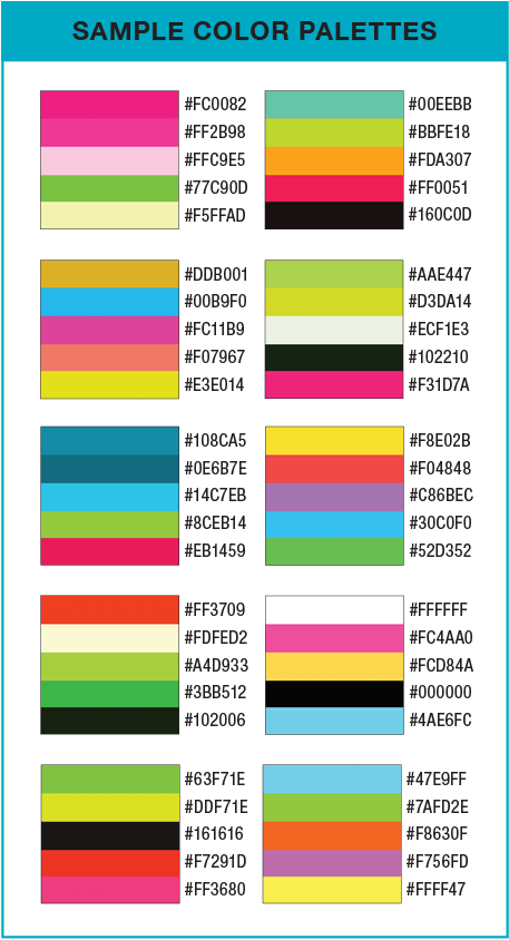 sample color palettes