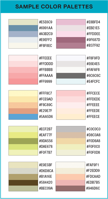 sample color palettes