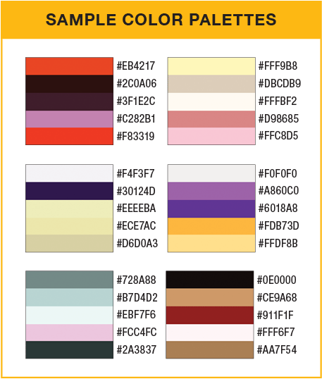 sample color palettes