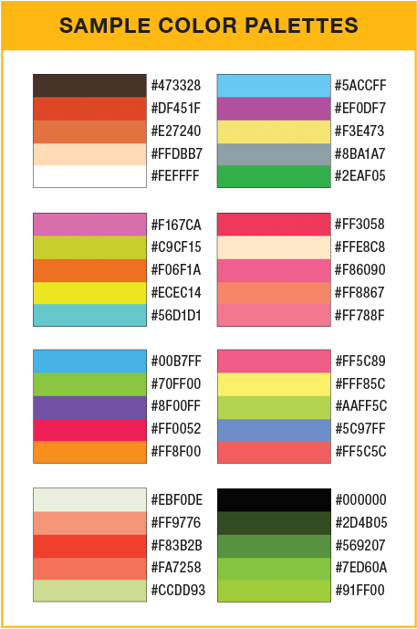 sample color palettes