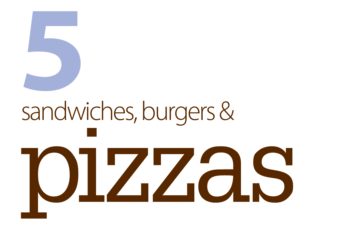 Chapter 5: sandwiches, burgers & pizzas