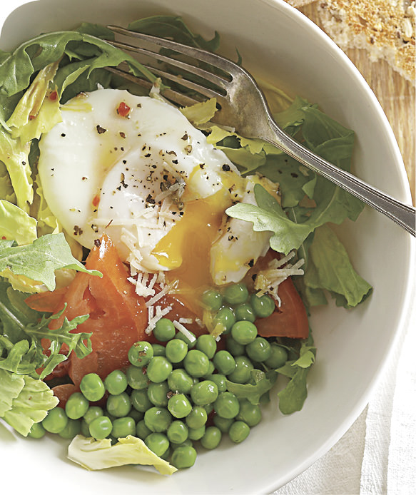 escarole and poached egg salad