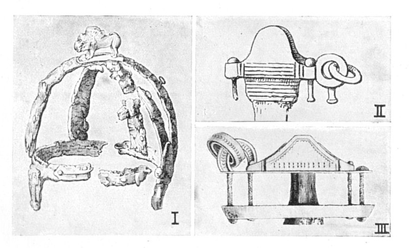 English Boar-Helmet and Ring-Swords.