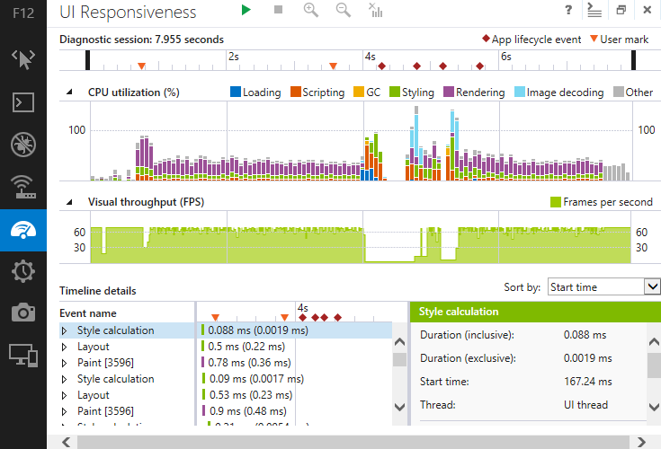 UI Responsiveness feature for profiling performance issues