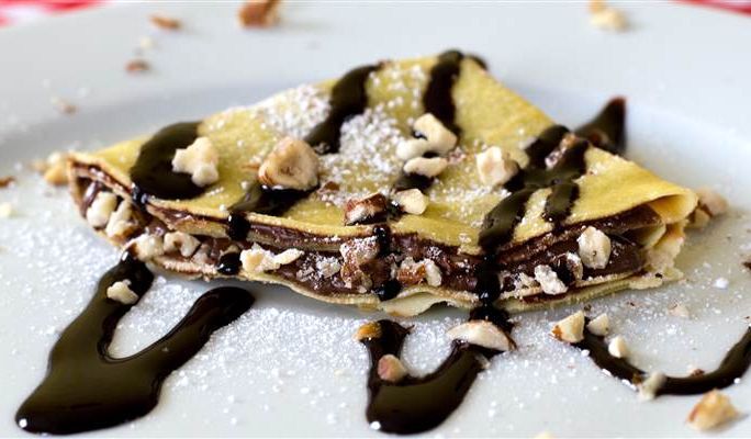 Chocolate-Hazelnut Crepes with Bourbon Whipped Cream - TODAY.com