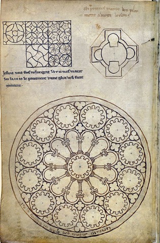 Une page du carnet de Villard de Honnecourt.