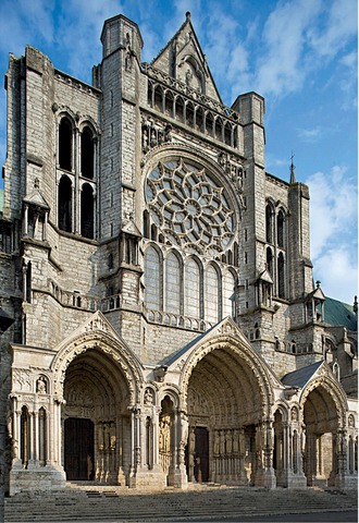 Notre-Dame de Chartres. Façade du transept nord