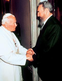 Incontro tra Giovanni Paolo II e Fidel Castro, Città del Vaticano, 1996.