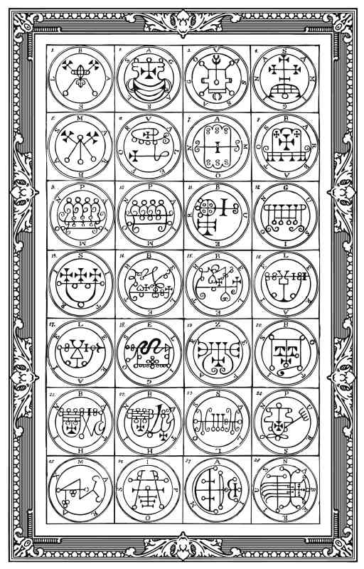 Sigils of the Lesser Key of Solomon